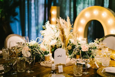 Table setting for Enchanted Florist